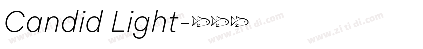 Candid Light字体转换